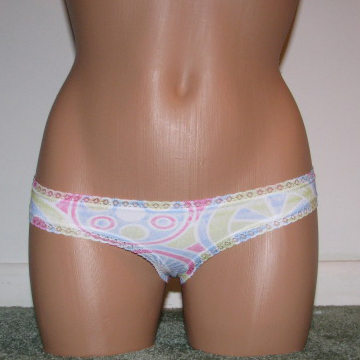 Front view of colorful panties.